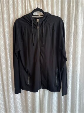 #903 Calvin Klein Black Lightweight Zip Hoodie Jacket